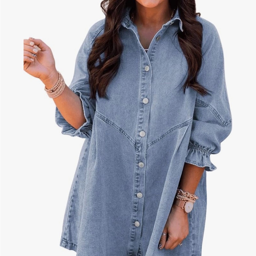 Denim Button-Up Dress - Picture 2 of 2